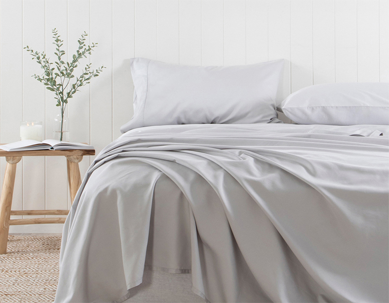 Cotton Flat Bed Sheet Set  (3 pieces) - 150TC - Grey